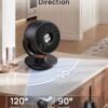 DREO Fan for Bedroom, Desk Air Circulator Fan with Remote, 11 Inch Table Fans for Whole Room, 65ft Powerful Airflow, 120° Vertical Manual +90° Oscillating, 4 Speeds, 8H Timer, 25dB Quiet Fan, Home