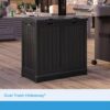 Suncast Dual Trash Hideaway Cabinet for Garbage and Recycle Bags, Discrete Outdoor Trash Cabinet with Concealed Trash Bag Holders, Holds Two 33-Gal. Bags, Made in the USA Suncast Dual Trash Hideaway Cabinet for Garbage and Recycle Bags, Discrete Outdoor Trash Cabinet with Concealed Trash Bag Holders, Holds Two 33-Gal. Bags, Made in the USA