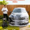 VEVOR Gas Pressure Washer 2900 PSI and 1.85 Max GPM, Upgrade Aluminum Pump with Spray Gun and Wand, 4 Nozzle Set, Gas Powered Pressure Washer for Cars, Fences, Driveways, Homes, Patios, Furniture