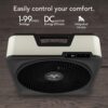 Vornado Model 80X High Velocity Box Fan with Kick Stand, Digital Display, Removable Grille, Variable Speed Control, 1-12 Hour Timer, Powerful Floor Fan for Bedroom, Targeted Cooling Fan, Cool Gray
