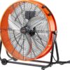 VEVOR 24" Industrial Drum Fan, 8700 CFM High Velocity Floor Fan with 3-Speed Control, 360° Tilt & 0-2h Timer for Warehouse, Workshop, Factory, Basement