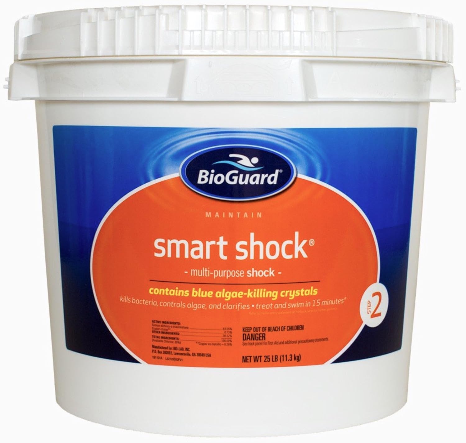 BioGuard Smart Shock 25 lb, Algae Preventative, Swimming Pool Clarifier, Pool Shock Treatment, Multi-Purpose Shock for Pool Maintenance BioGuard Smart Shock 25 lb, Algae Preventative, Swimming Pool Clarifier, Pool Shock Treatment, Multi-Purpose Shock for Pool Maintenance