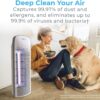 Pure Enrichment PureZone Elite True HEPA Large Room Tower Air Purifier with Air Quality Monitor, 4 Stage Filtration and UV-C Light, Helps Destroy Bacteria, Smoke, Pollen & Dust (White)