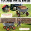 VEVOR Heavy Duty 1200lbs 7 Cu.Ft Wheelbarrow Garden Dump Cart Wagon | 2-in-1 Convertible Handle to Trailer For ATV Mower Tractor, 13in All Terrain Wheels VEVOR Heavy Duty 1200lbs 7 Cu.Ft Wheelbarrow Garden Dump Cart Wagon | 2-in-1 Convertible Handle to Trailer For ATV Mower Tractor, 13in All Terrain Wheels