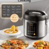 COMFEE' Rice Cooker, 14-in-1 Stainless Steel Multi Cooker, Slow Cooker, Steamer, Sauté, and Warmer, 5.3 QT, 20 Cups Cooked (10 Cups Uncooked), Brown Rice, Quinoa and Oatmeal