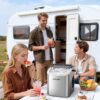 EUHOMY Ice Maker Machine, Light Grey