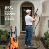 VEVOR Electric Pressure Washer, Max 4200 PSI 2.8 GPM, High-Power Cleaner with Foam Cannon & 4 Nozzles for Driveways, Cars, Fences, Patios, Home Cleaning