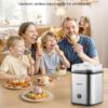 VEVOR Ice Cream Maker, 2.11 Qt. Large Capacity, Electric Automatic Ice-Cream Machine, with Easy Operation & Cleaning, Stainless Steel Shell, for Homemade Frozen Yogurt, Fruit Sorbet, Gelato, Silver