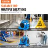 VEVOR Floor Blower, 1360 RPM 600 CFM, Air Mover for Drying and Cooling, Portable Carpet Dryer Fan with 4 Blowing Angles,3-Speeds Adjustment, for Janitorial, Home, Plumbing, Commercial Use