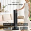MORENTO Tower Fan for Bedroom, 36" Smart Standing Fan with WiFi APP Voice Control, 4 Modes 4 Speeds, 90° Oscillating, 12H Timer & 25dB Ultra Quiet Safe Bladeless Floor Fan with Remote, Black, 1 Pack MORENTO Tower Fan for Bedroom, 36" Smart Standing Fan with WiFi APP Voice Control, 4 Modes 4 Speeds, 90° Oscillating, 12H Timer & 25dB Ultra Quiet Safe Bladeless Floor Fan with Remote, Black, 1 Pack