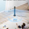 PELONIS 40 inch Bladeless Tower Fan for Bedroom, Standing Fan with Remote Control, 26ft/s, 90° Oscillation, 3 Speed Settings, 27 Db, 3 Modes, 15-Hour Timer, LED Display, Fan that Blows Cold Air, Grey