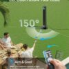 DREO Smart Tower Fan for Indoor & Outdoor Use, 33 ft/s High Velocity, 12 Speeds, 4 Modes Standing Floor Fan, 150° Customizable Oscillating, 20 dB Quiet DC Motor for Bedroom, Weather Resistant, Grey