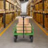 VEVOR Steel Garden Cart, 1200 lbs Heavy Duty Pullable Garden Wagon Yard Cart, 2 in 1 Outdoor Metal Utility Wagon Yard Trailer with 13" All Terrain Tires, Mesh Detachable Sides and 180° Rotating Handle