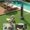 DREO Smart Tower Fan for Indoor & Outdoor Use, 33 ft/s High Velocity, 12 Speeds, 4 Modes Standing Floor Fan, 150° Customizable Oscillating, 20 dB Quiet DC Motor for Bedroom, Weather Resistant, Grey