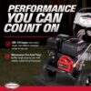 Simpson 3400 PSI Gas Pressure Washer, 2.5 GPM Residential Power Washer, Cold Water, 25' Hose, Clean Machine, 49-State Compliant (CM61083) Simpson 3400 PSI Gas Pressure Washer, 2.5 GPM Residential Power Washer, Cold Water, 25' Hose, Clean Machine, 49-State Compliant (CM61083)