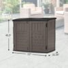 Suncast Outdoor Storage Shed for Backyard and Garden, Horizontal, 4' x 2.5', Stoney Grey - Portable Utility Deck and Cabinet for Tools, Equipment, and Garbage Suncast Outdoor Storage Shed for Backyard and Garden, Horizontal, 4' x 2.5', Stoney Grey - Portable Utility Deck and Cabinet for Tools, Equipment, and Garbage