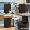Suncast 33 Gallon Durable Resin Hideaway Outdoor Garbage Can with Secure Lid and Wicker Design for Home Backyards, Decks, or Patios, Java Brown Suncast 33 Gallon Durable Resin Hideaway Outdoor Garbage Can with Secure Lid and Wicker Design for Home Backyards, Decks, or Patios, Java Brown