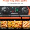 VEVOR Commercial Deep Fryer, Dual Tank 3000W Electric Countertop Fryer with Basket, 2 x 11.6Qt/11L Double Stainless Steel Oil Fryer with Drain, Time & Temp Control, for Kitchen Restaurant Use