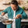 Jamie Oliver by T-fal Cooks Smart 10-Piece Stainless Steel Cookware Set | Stainless steel interior, Thermo-Fusion induction base, Oven safe to 500°F, Dishwasher safe, Heat indicator included