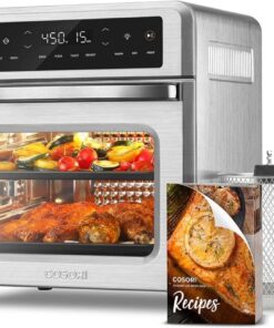Cosori Air Fryer Oven, 13QT, 11-in-1, Rotisserie, Max 450°F, 6 Accessories | Small Footprint, Dual Heating Elements, Two-Level Cooking, 40% Faster Cooking, Dishwasher-Safe Removable Accessories