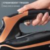 Rowenta Iron Steam Force Pro Steam Iron for Clothes, 1850 Watts, 5 Presets Smart Screen, Stainless Steel Soleplate, High-Efficiency Handheld Ironing, Black Copper, DW9580 Rowenta Iron Steam Force Pro Steam Iron for Clothes, 1850 Watts, 5 Presets Smart Screen, Stainless Steel Soleplate, High-Efficiency Handheld Ironing, Black Copper, DW9580