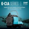 Little Giant 6-CIA-ML 115 Volt, 1/3 HP, 2760 GPH Cast Iron Replacement Compact Submersible Pump for Under Sink and Laundry Tray Systems with Integral Low Level Diaphragm Switch, Blue, 506160