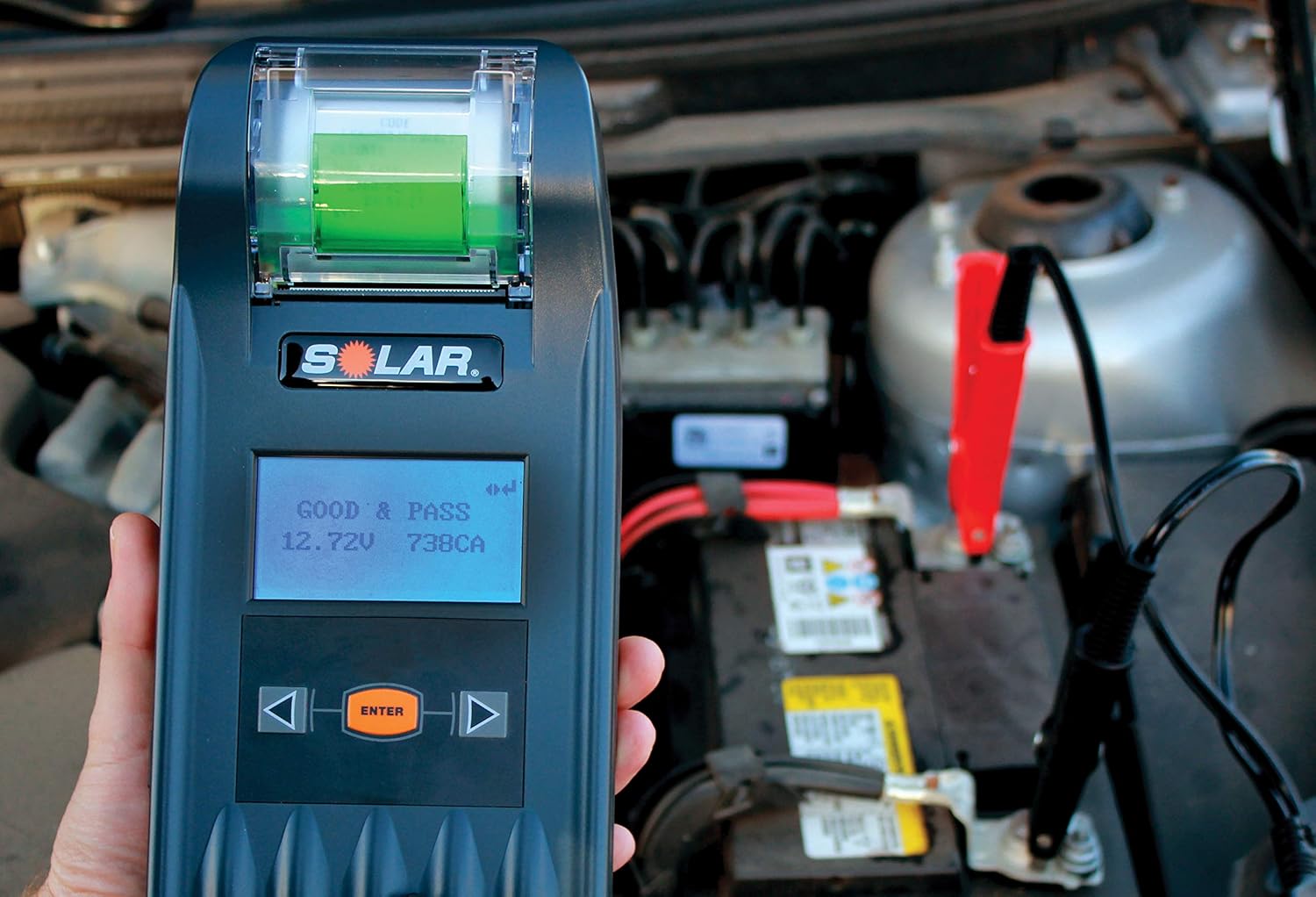 Clore Automotive SOLAR BA327 20-2000 CCA Electronic Battery and System Tester with Printer, One Size, Factory Clore Automotive SOLAR BA327 20-2000 CCA Electronic Battery and System Tester with Printer, One Size, Factory - Image 3