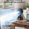 DREO TurboCool Misting Fan 516, 150°+30° Omni-directional Oscillating, Desk Cooling Fan 5℉ Drop, Evaporative air cooler, 26 ft/s Wind, Ultrafine Mist, 20dB, 6 Speeds 2 Modes, Remote Control, Black