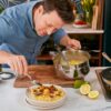 Jamie Oliver by T-fal Cooks Smart 10-Piece Stainless Steel Cookware Set | Stainless steel interior, Thermo-Fusion induction base, Oven safe to 500°F, Dishwasher safe, Heat indicator included