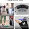 EyeVac Home Touchless Vacuum Automatic Dustpan - Great for Sweeping Pet Hair Food Dirt Kitchen - Ultra Fast & Powerful, No More Bending Down, Bagless, Corded, Automatic Sensors, 1000 Watt (Silver)