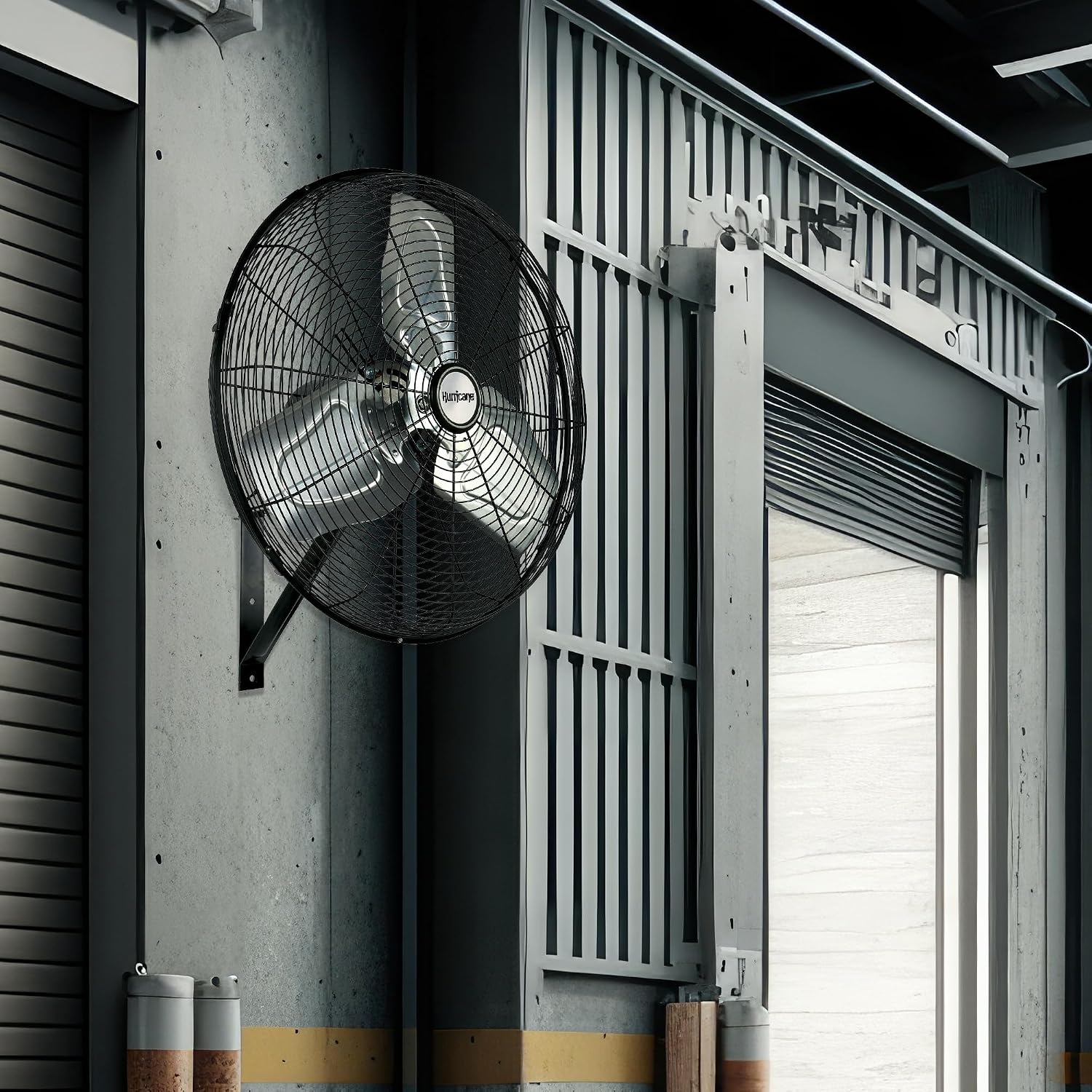 Hurricane 30" Pro Commercial Grade Oscillating Wall Mount Fan, Black - Heavy-Duty All-Metal Corded Electric Air Cooling Unit for Home, Garage, Greenhouse, or Workshop Hurricane 30" Pro Commercial Grade Oscillating Wall Mount Fan, Black - Heavy-Duty All-Metal Corded Electric Air Cooling Unit for Home, Garage, Greenhouse, or Workshop - Image 5