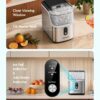 EUHOMY Nugget Ice Maker Countertop, Ready in 7 Mins, 35Lbs/24H Pebble Ice Maker Machine, Self-Cleaning Countertop Sonic Ice Makers with Ice Scoop&Basket, Pellet Ice Maker for Home, Stainless Steel