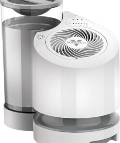 Vornado EV100 Evaporative Whole Room Humidifier with SimpleTank, Easy-Fill, 1 Gallon Capacity, 2 Speeds, Electronic Humidistat, Antimicrobial Treated Wick, Perfect for Home, Bedroom, and Living Room