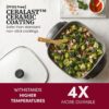Elite Gourmet Ceralast PFAS-Free Ceramic Electric Skillet, 1200W, Dark Gray | Dishwasher Safe, Rapid Heat-Up Coating, 12"x12" Cooking Surface, Non-Stick for Everyday Meals - 2.15" Deep Design