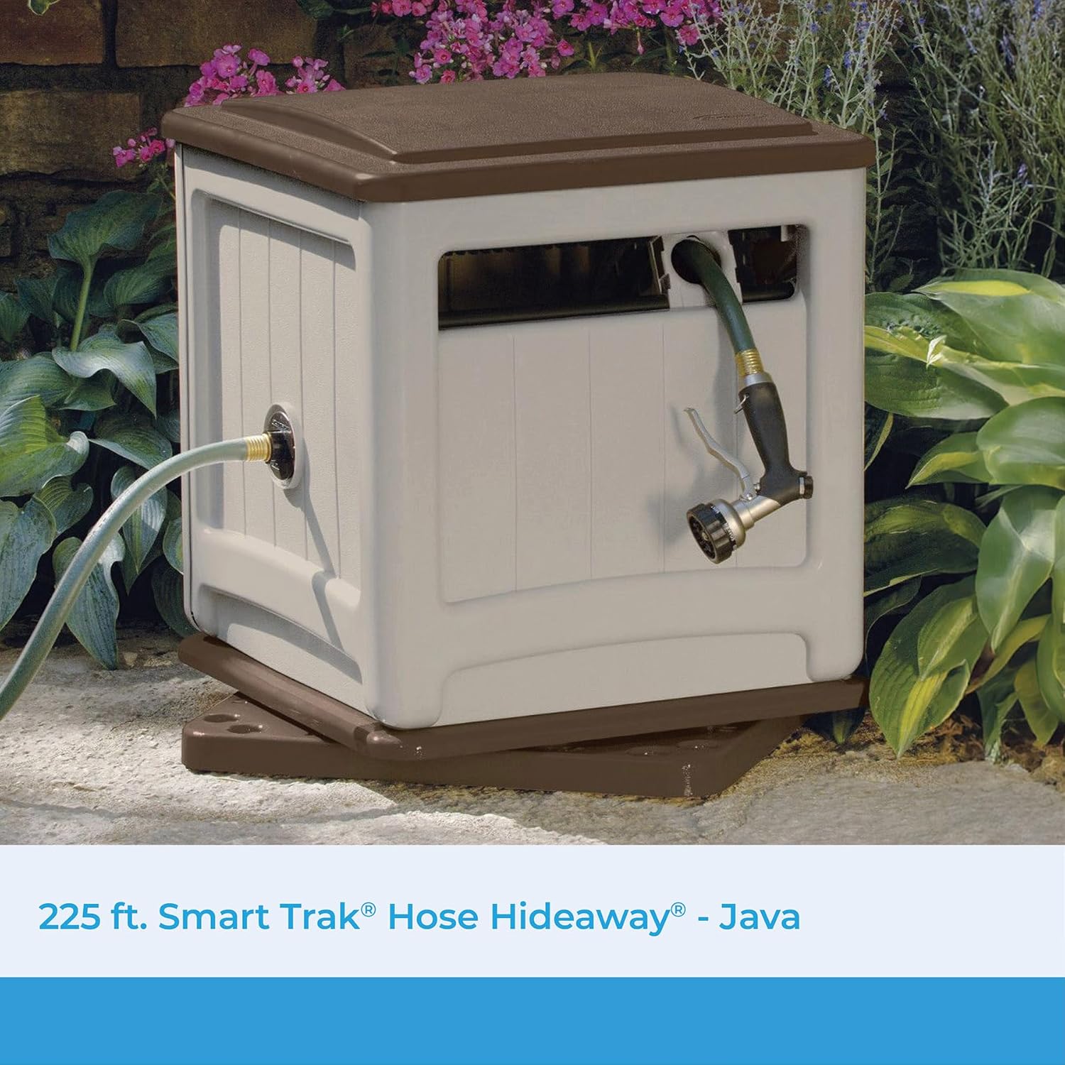 Suncast 225 ft. Swivel Hideaway Hose Reel with Hose Guide and Crank Handle, Mocha/Taupe Suncast 225 ft. Swivel Hideaway Hose Reel with Hose Guide and Crank Handle, Mocha/Taupe - Image 2