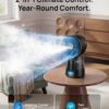DREO TurboCool Misting Fan 516, 150°+30° Omni-directional Oscillating, Desk Cooling Fan 5℉ Drop, Evaporative air cooler, 26 ft/s Wind, Ultrafine Mist, 20dB, 6 Speeds 2 Modes, Remote Control, Black