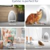 EyeVac Home Touchless Vacuum Automatic Dustpan - Great for Sweeping Pet Hair Food Dirt Kitchen - Ultra Fast & Powerful, No More Bending Down, Bagless, Corded, Automatic Sensors, 1000 Watt (White)