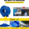 VEVOR Discharge Hose, 3' x 105', PVC Lay Flat Hose, Heavy Duty Backwash Drain Hose with Clamps, Weather-proof & Burst-proof, Ideal for Swimming Pool & Water Transfer, Blue