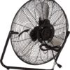 B-Air Firtana 20" High Velocity Electric Garage Floor Fan for Industrial and Home Use with 3-Speeds and Tilt Adjustable Fan Head, SAFF-20, Black