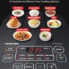 TOSHIBA Small Rice Cooker, 3-Cup Uncooked, for 1-3 People, LCD Display, 8 Cooking Functions, Nonstick Inner Pot, Grey TOSHIBA Small Rice Cooker, 3-Cup Uncooked, for 1-3 People, LCD Display, 8 Cooking Functions, Nonstick Inner Pot, Grey