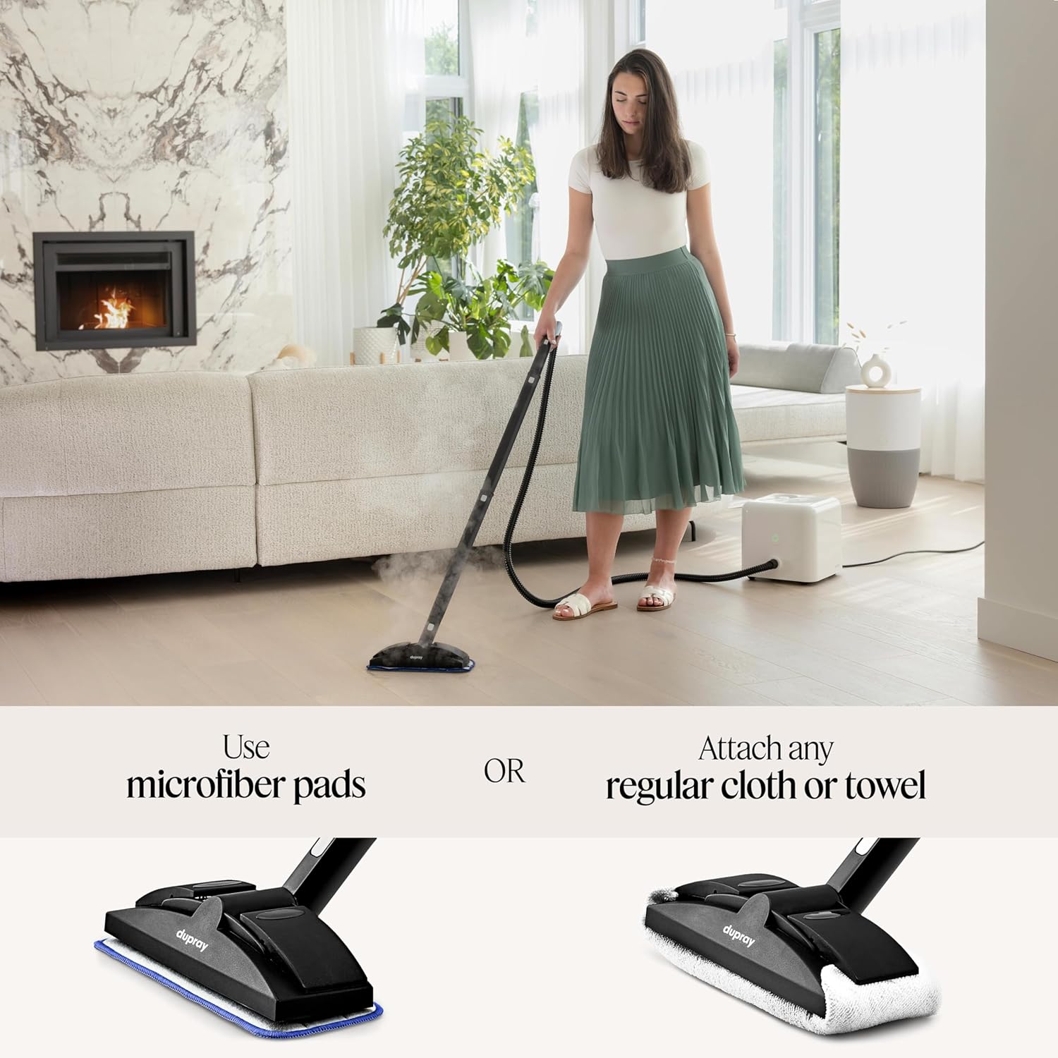 Dupray Neat Steam Cleaner, Multipurpose Steamer for Floors, Grout & Upholstery, Chemical-Free Cleaning, Long Run Time, 40-Piece Accessory Kit *Kills 99.9% of Bacteria & Viruses Dupray Neat Steam Cleaner, Multipurpose Steamer for Floors, Grout & Upholstery, Chemical-Free Cleaning, Long Run Time, 40-Piece Accessory Kit *Kills 99.9% of Bacteria & Viruses - Image 5