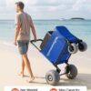 VEVOR Beach Cart, 165LBS Load Capacity, Portable Folding Beach Wagon Dolly with 12" Balloon Wheels for Sand, Storage Bag & 4-Level Adjustable Height for Outdoor Camping Fishing VEVOR Beach Cart, 165LBS Load Capacity, Portable Folding Beach Wagon Dolly with 12" Balloon Wheels for Sand, Storage Bag & 4-Level Adjustable Height for Outdoor Camping Fishing