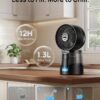 DREO TurboCool Misting Fan 516, 150°+30° Omni-directional Oscillating, Desk Cooling Fan 5℉ Drop, Evaporative air cooler, 26 ft/s Wind, Ultrafine Mist, 20dB, 6 Speeds 2 Modes, Remote Control, Black