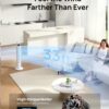 DREO Tower Fan for Bedroom, 90° Oscillating Standing Fans for Room with 4 Speeds, 3 Modes, 28dB Quiet for Sleep, 26ft/s Velocity, 8H Timer, Remote, Living Room, Office, Home, White