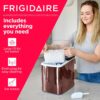 FRIGIDAIRE - Stainless Steel Countertop Ice Maker Machine with 26 lb Capacity | Ice Machine Makes 9 Cubes Every 7-15 Minutes | Portable Ice Maker for Countertop with Ice Shovel & Drain Plug