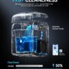 EUHOMY Smart Nugget Ice Maker Countertop, Pebble Ice Maker Machine with APP/Alexa Control, 40lbs/24H, Ready in 7 Mins, Self-Cleaning, Portable Sonic Ice Makers with Hanging Ice Scoop for Home/Office