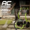 Greenworks 2000 PSI (1.1 GPM Max) Electric Power Washer (25°, 40°, Soap Nozzle) For Use On Decks, Fences, Concrete Patios, Sidewalks & More. Medium-Duty