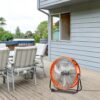 VEVOR 24" Industrial Drum Fan, 8700 CFM High Velocity Floor Fan with 3-Speed Control, 360° Tilt & 0-2h Timer for Warehouse, Workshop, Factory, Basement
