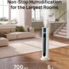 DREO 11L Smart Humidifier 747S Large Room 700 ft², 100H Runtime, 21dB Quiet | Top Fill, 1500+RGB Light, APP & Remote Control, Clean Tank Technology, 12H Timer, Cool Mist Humidifers for Bedroom, White