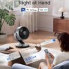 DREO Smart Fan for Bedroom,120° Vertical and 90° Oscillating Fan with Remote/Voice, 13 Inch Height Quiet Air Circulator for Whole Room, 70 ft, 4 Speeds, 5 Modes, 12H Timer, Desk Fans for Home, Office